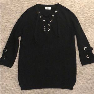 LF lace up sweater